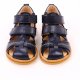 Angulus Begynder Sandal i Mrkebl m. Lukket Snude og Velcro