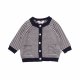 Msli Cardigan med striber, Navy Bl