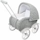 small foot Dukkevogn i Rattan, Vintage Grey
